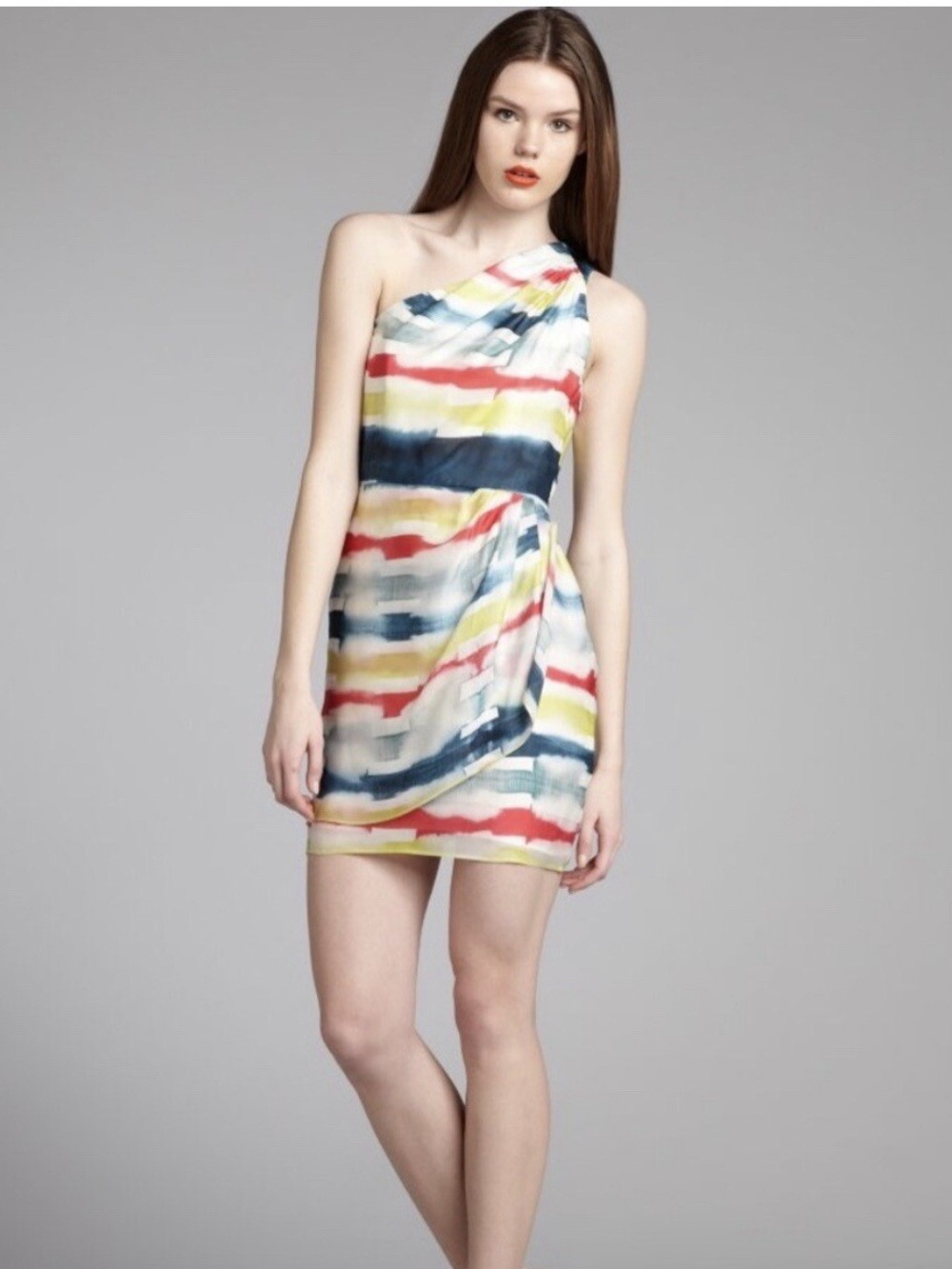SHOSHANNA Dress Womens SZ 2 Silk One Shoulder